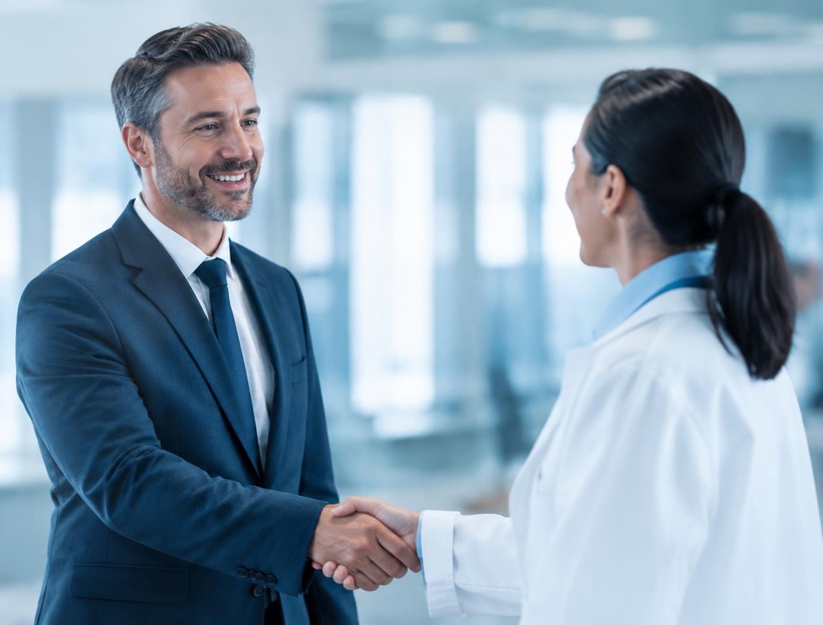 Healthcare professionals in partnership
