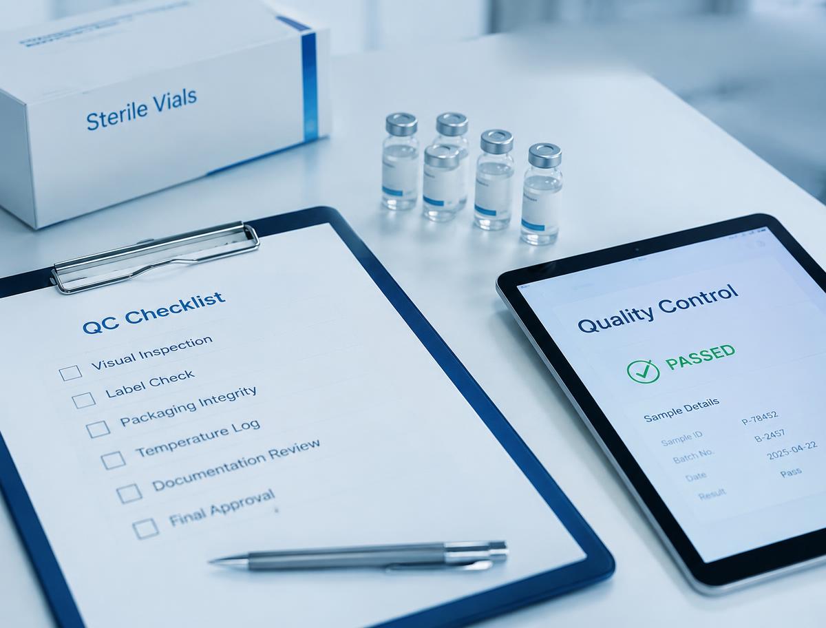 Quality control documentation and sample vials
